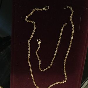 Rope Necklace and Bracelet set